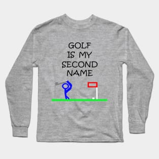 Stick Figure Golf Long Sleeve T-Shirt